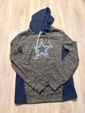 Men's Grey Marled Hoodie with Navy Star Graphic